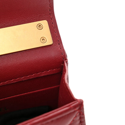 Chanel Lambskin Enamel Quilted Mini Top Handle Flap Red 10 of 10