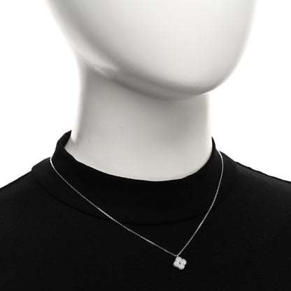 Van Cleef & Arpels 18K White Gold Diamond Sweet Alhambra Pendant Necklace 2 of 5