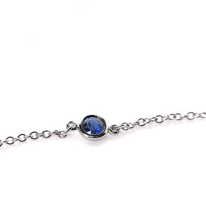 Tiffany Platinum Blue Sapphire Elsa Peretti Color By The Yard Bracelet 7 of 11