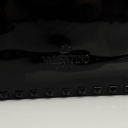 Valentino Garavani Patent Medium Rockstud Tote Black 4 of 7