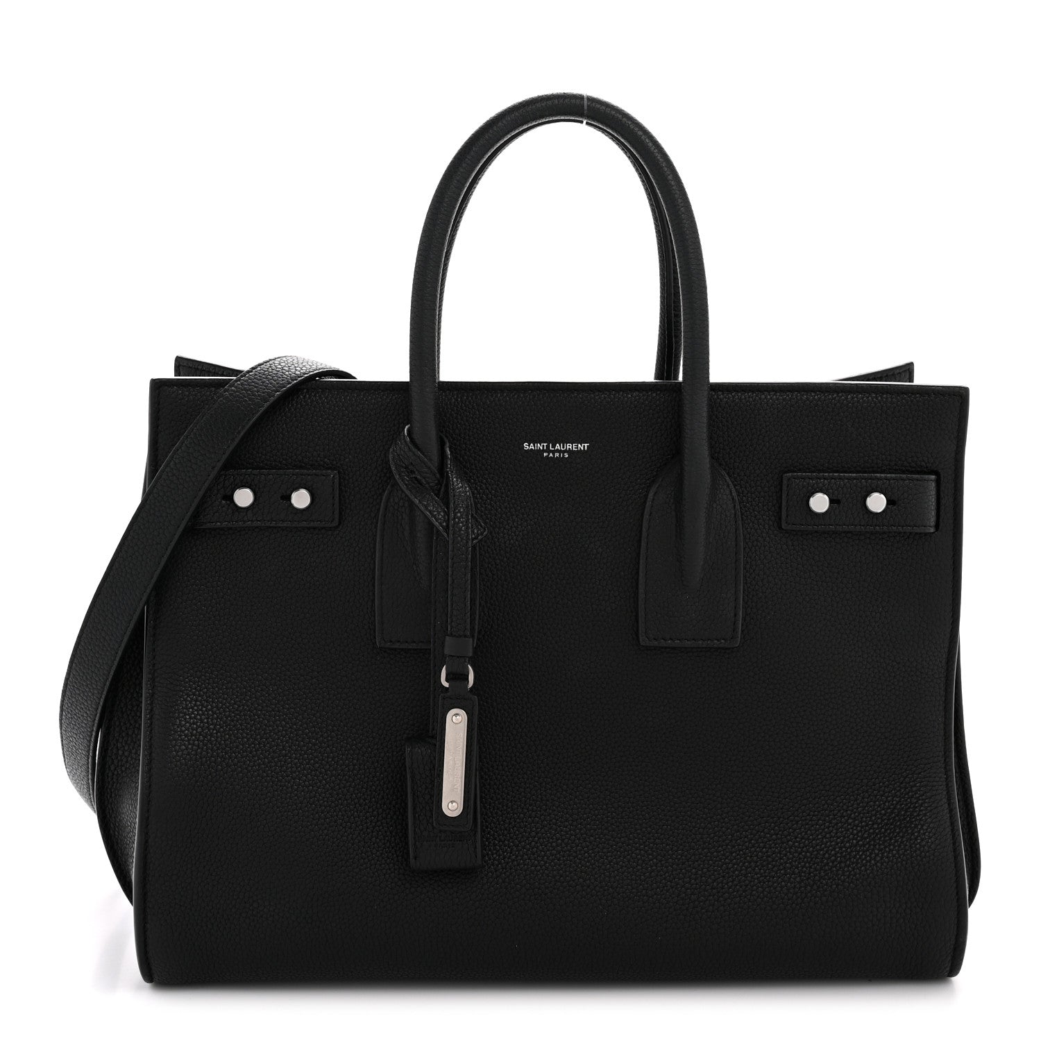 Saint Laurent Grained Calfskin Small Supple Sac De Jour Black 1 of 14