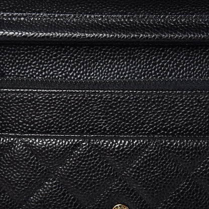 Chanel Caviar Quilted Wallet On Chain WOC Black 9 of 9