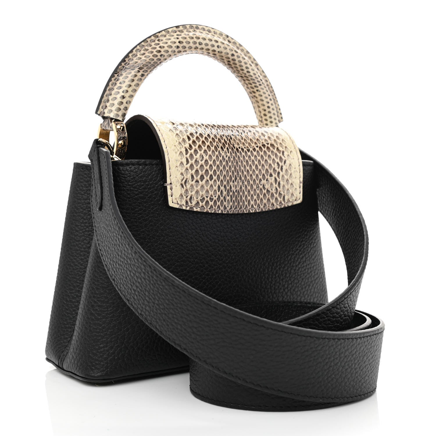 Louis Vuitton Taurillon Ayers Mini Capucines Black 3 of 9