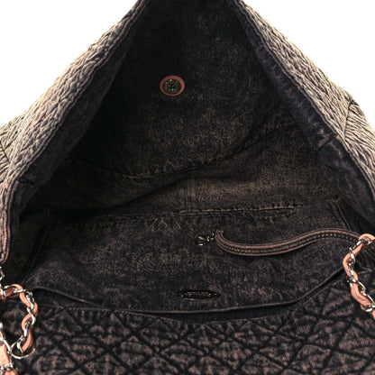 Chanel Denim Quilted Denimpression XXL Flap Rose Clair 5 of 14