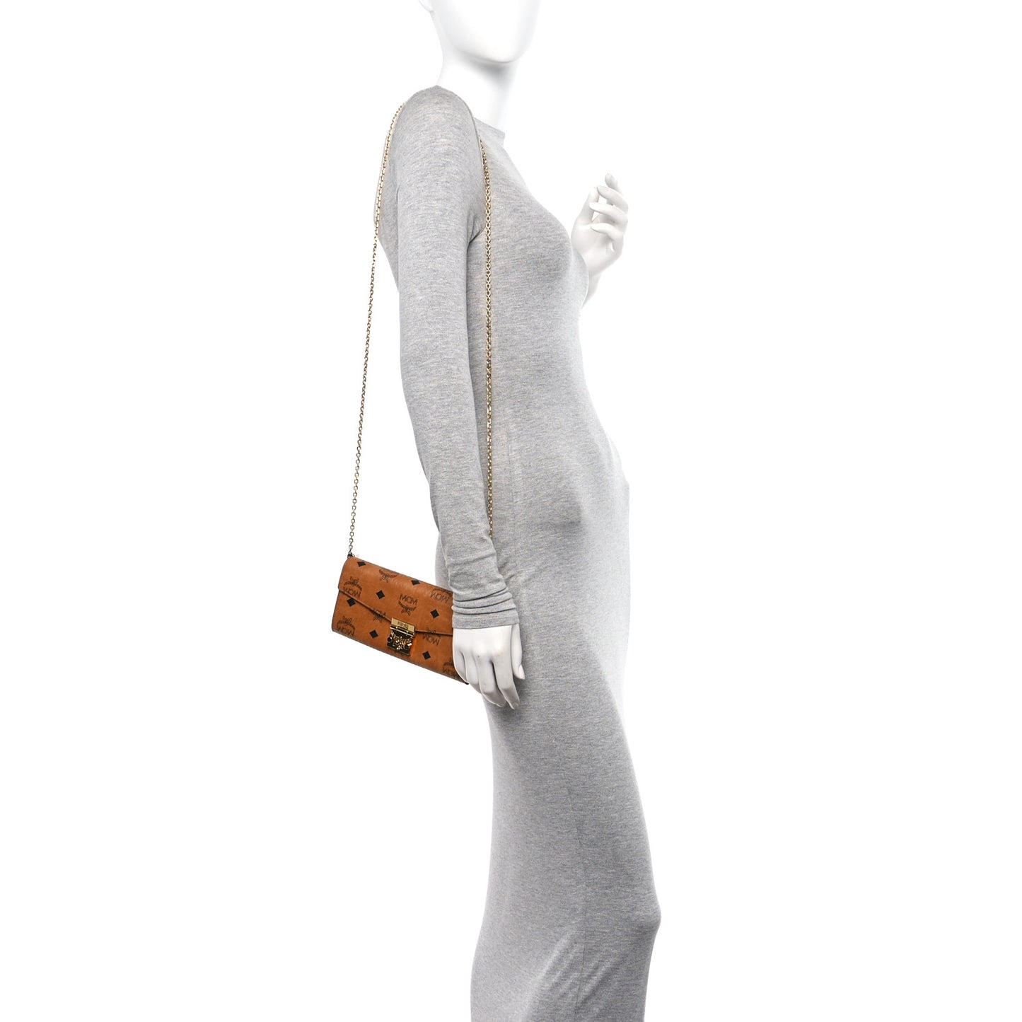 Visetos Large Patricia Wallet On Chain Cognac