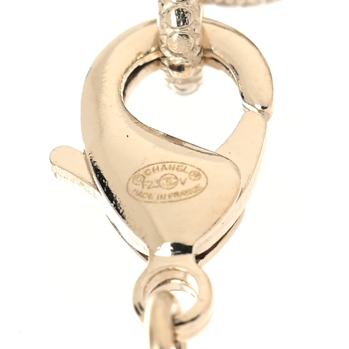 Pearl CC 100th Anniversary Necklace Light Gold