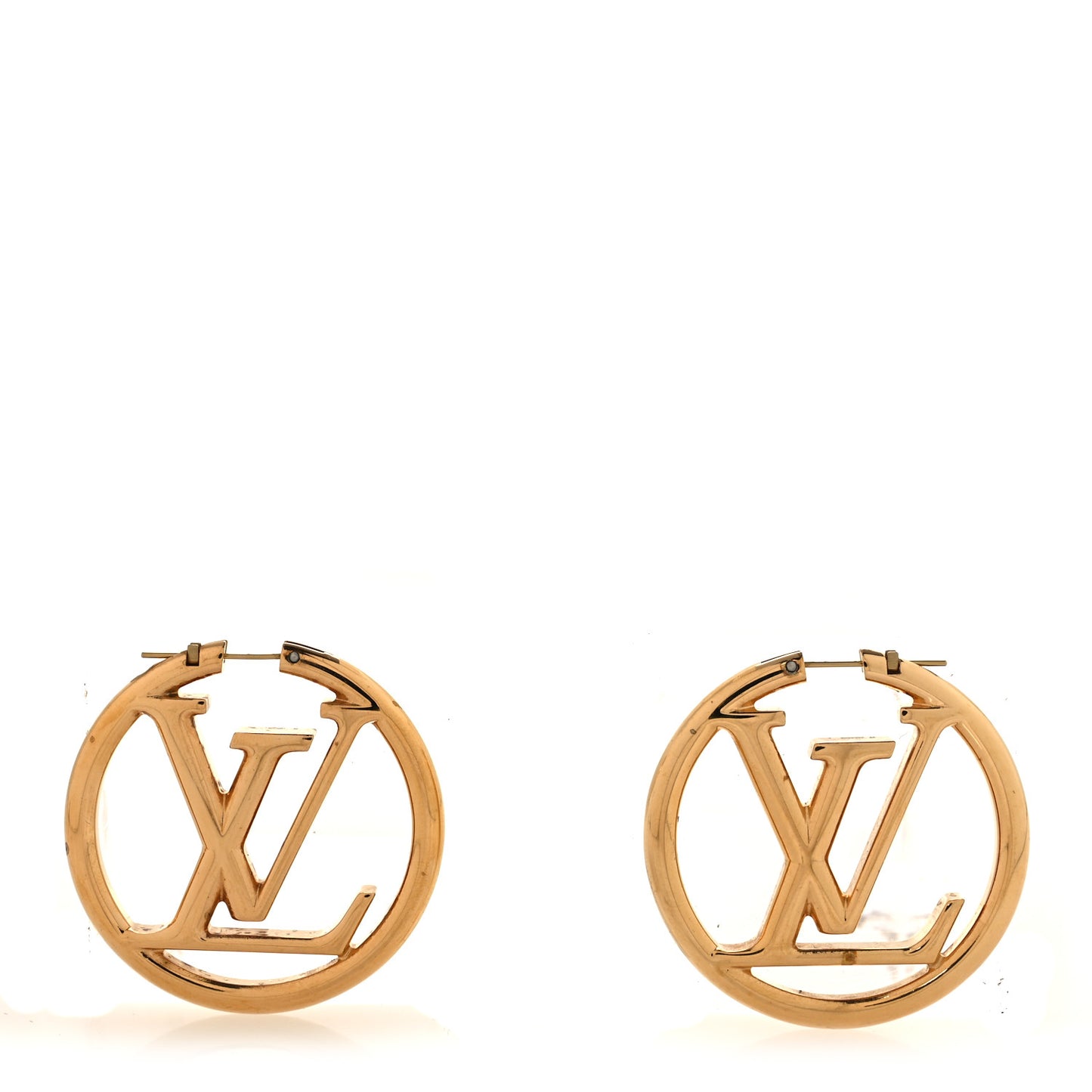 Metal Louise Hoop Earrings Gold