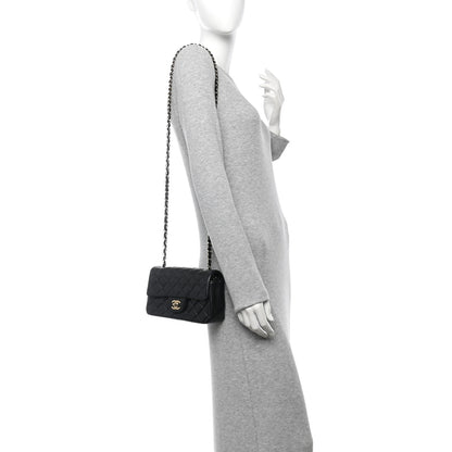 Chanel Lambskin Quilted Mini Rectangular Flap Black 2 of 12