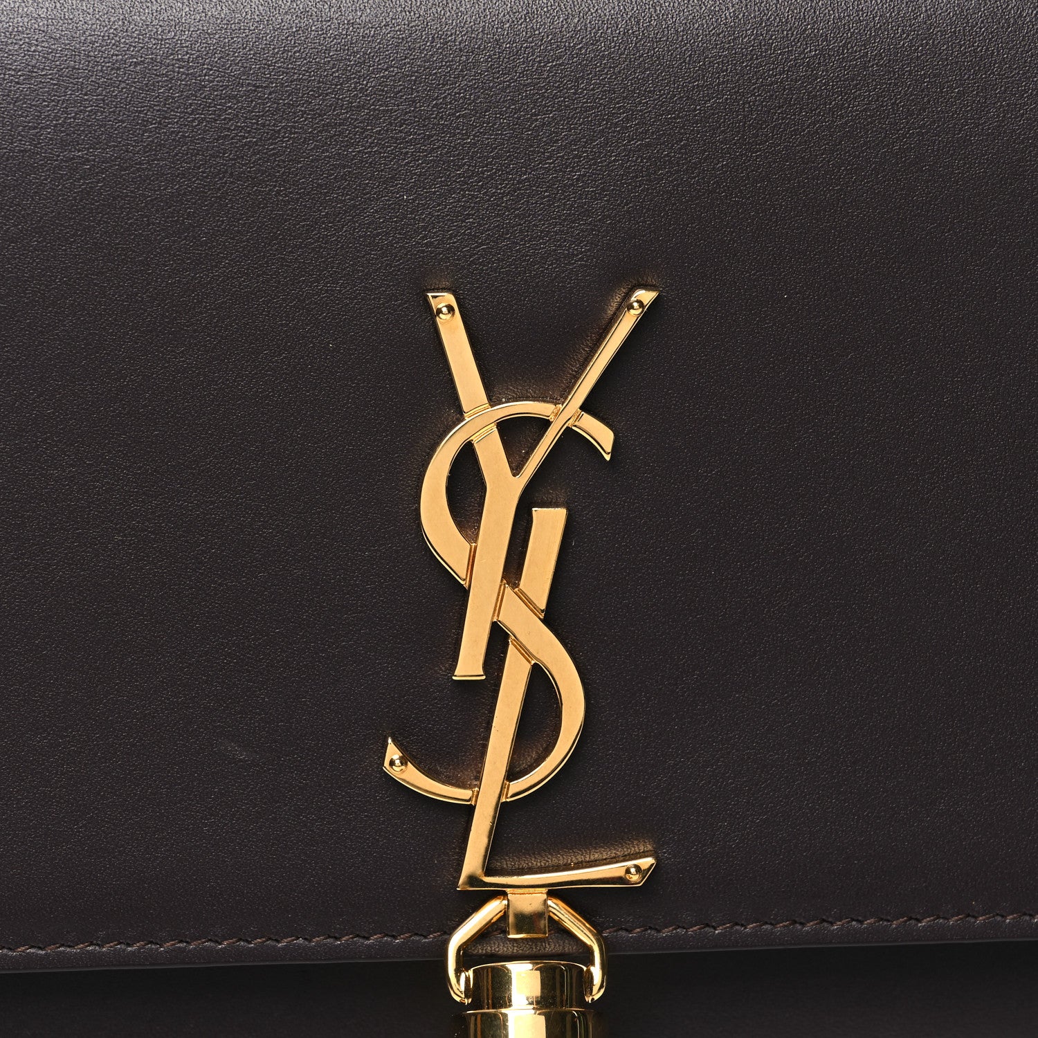 Saint Laurent Smooth Calfskin Classic Monogram Kate Tassel Chain Wallet Amaranto 7 of 10