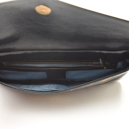 Gucci Calfskin Diagonal GG Medium Thiara Double Envelope Shoulder Bag Black White 7 of 12