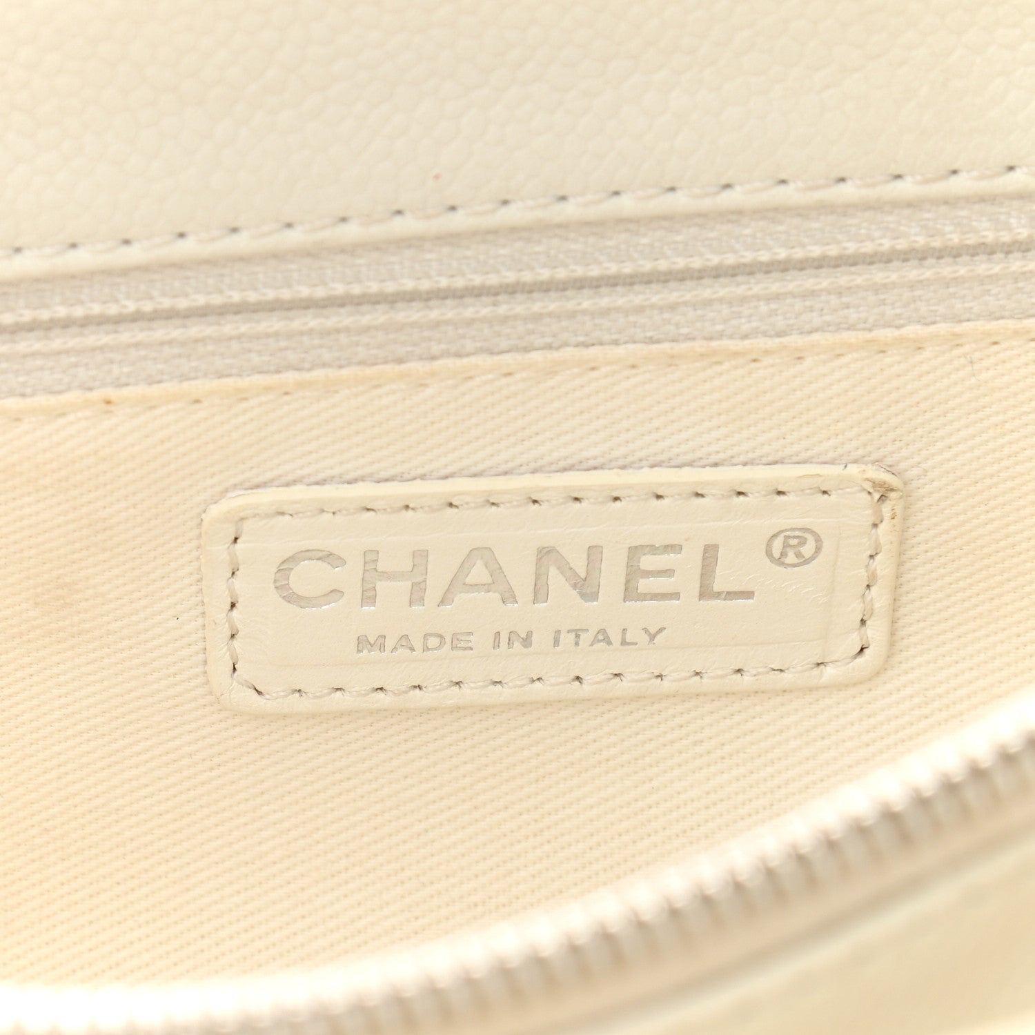 Chanel Caviar Quilted Grand Shopping Tote GST White 6 of 16