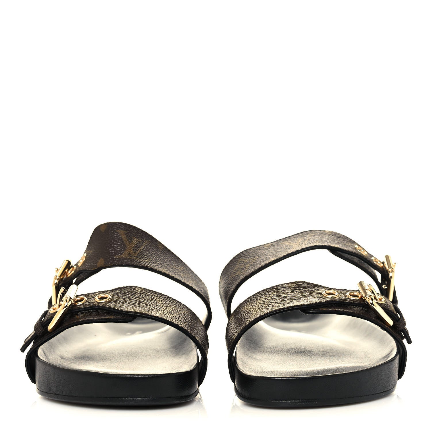 Louis Vuitton Monogram Bom Dia Mule Sandals 39 Black 2 of 8