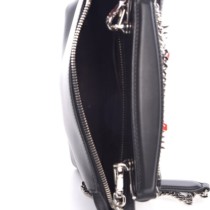 Fendi Vitello Baltico Hypnoteyes Studded Small Dotcom Click Chain Satchel Black 6 of 8