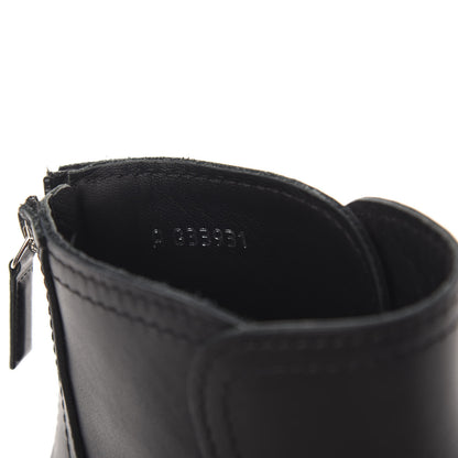 Chanel Calfskin Pearl Cap Toe Short Boots 37 Black 10 of 11