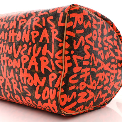 Louis Vuitton Monogram Graffiti Speedy 30 Orange 10 of 14