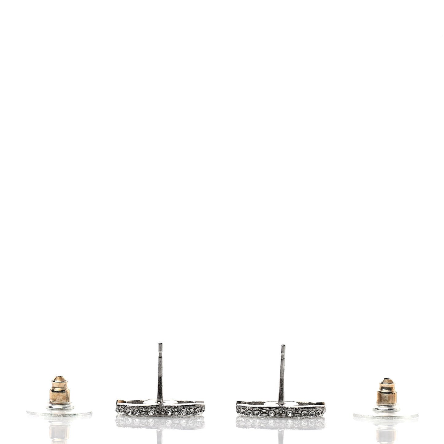 Crystal CC Earrings Silver
