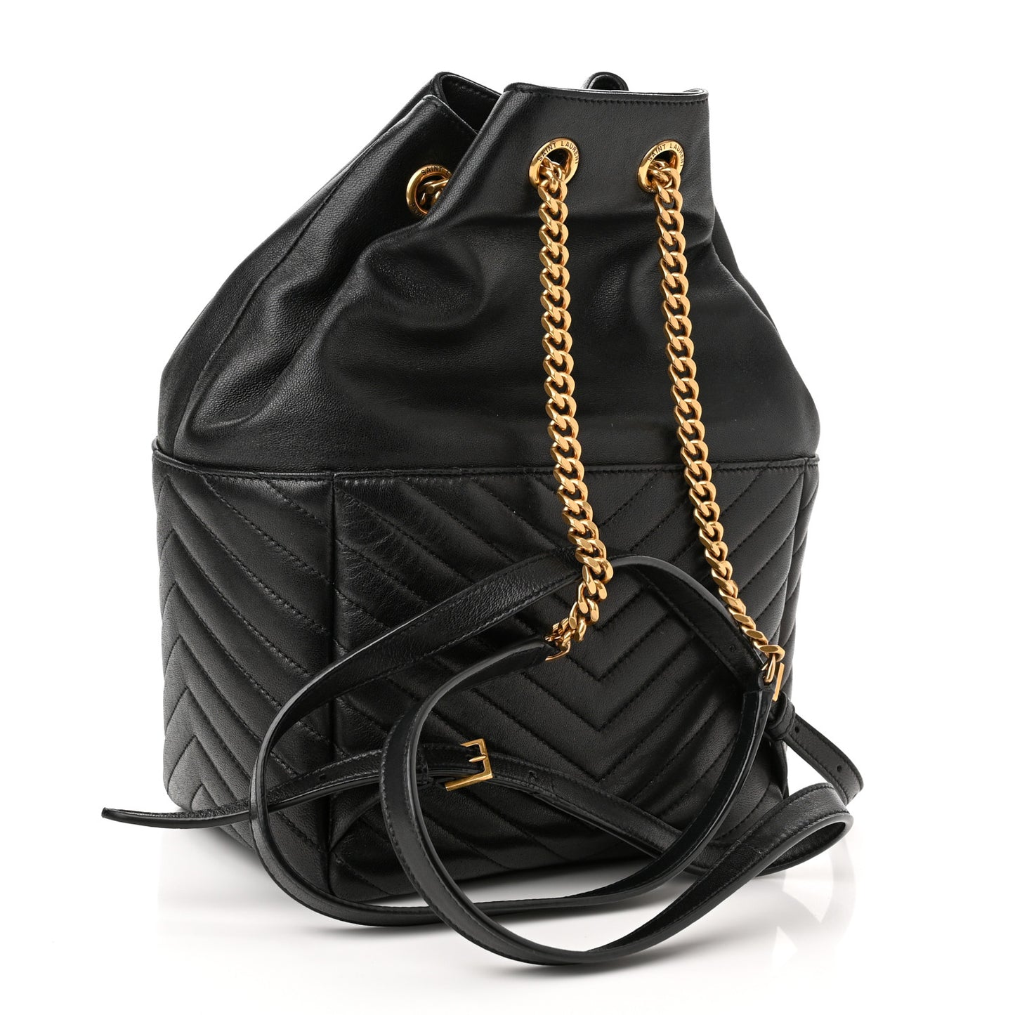 Lambskin Matelasse Monogram Joe Backpack Black