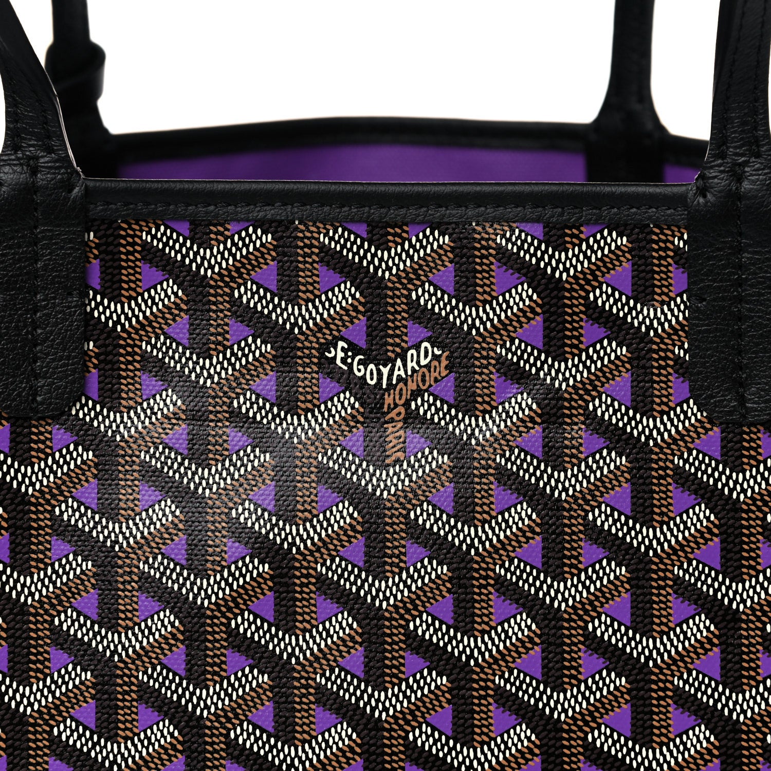 Goyard Goyardine Saint Louis Claire Voie PM Black Violet 7 of 9