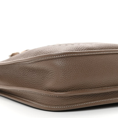 Hermes Taurillon Clemence Evelyne III PM Etoupe 10 of 11