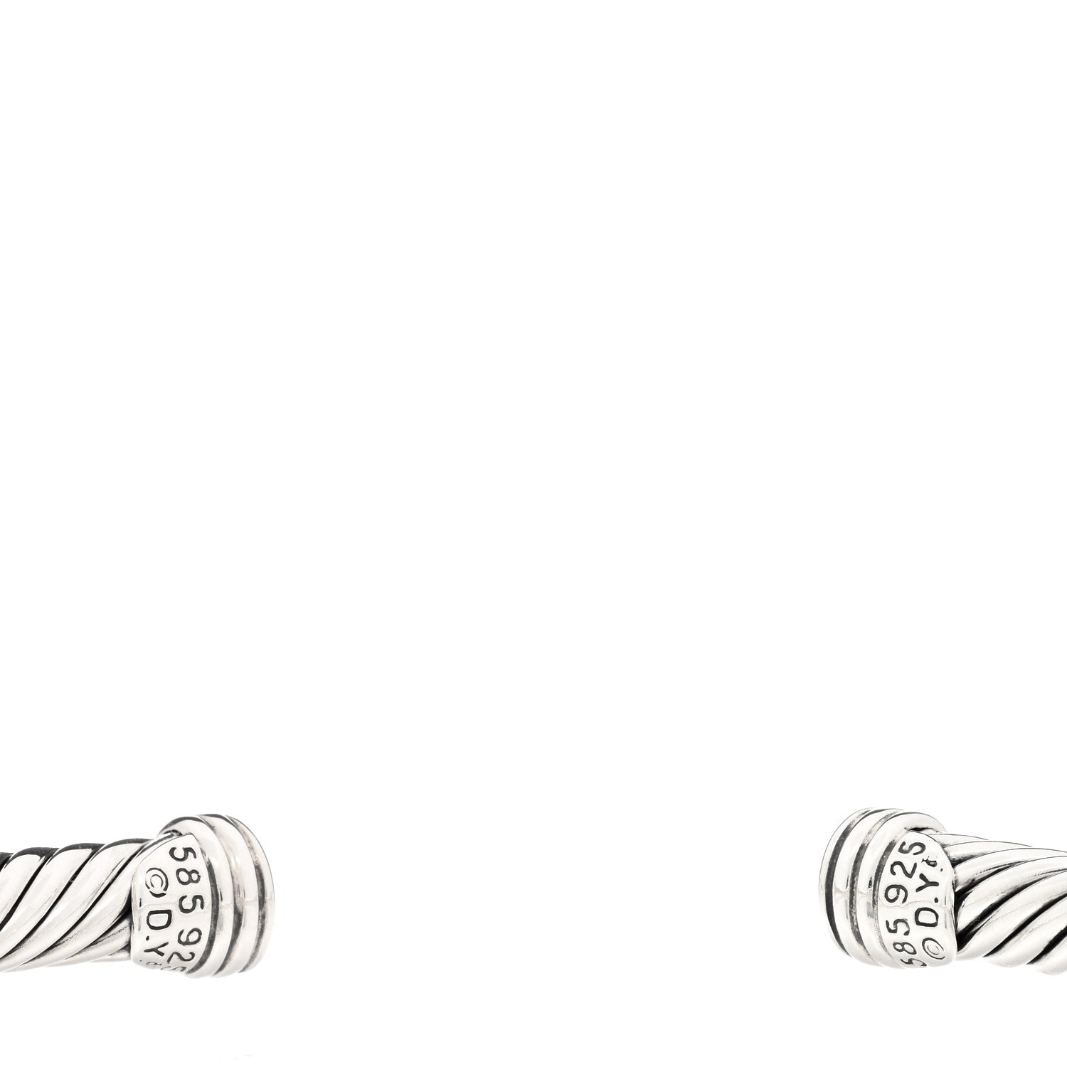 David Yurman Sterling Silver 14K Yellow Gold 5mm X Station Cable Bracelet 3 of 3
