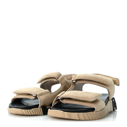 Hermes Suede Goatskin Junior Sandals 38 Beige Camel 4 of 10