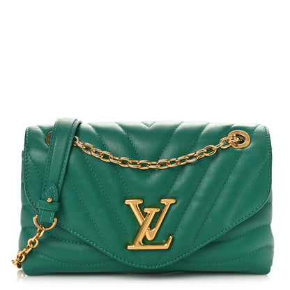 Louis Vuitton Calfskin New Wave Chain Bag MM NM Emerald 1 of 9