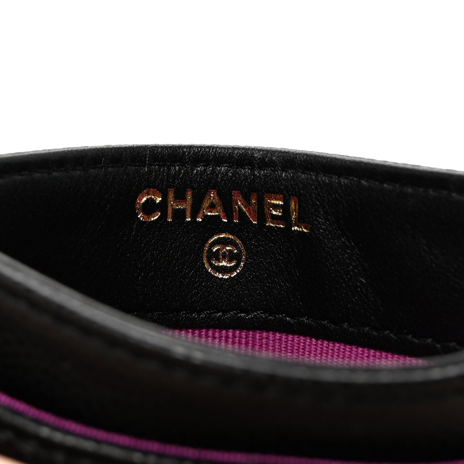 Chanel Caviar Quilted Studded CC Card Holder Black 6 of 9