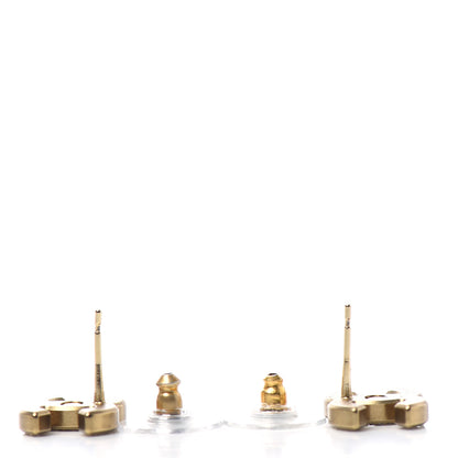 Chanel Crystal CC Earrings Gold 3 of 4
