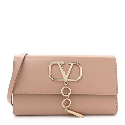 Valentino Garavani Calfskin VCase Chain Wallet Rose Cannelle 1 of 10