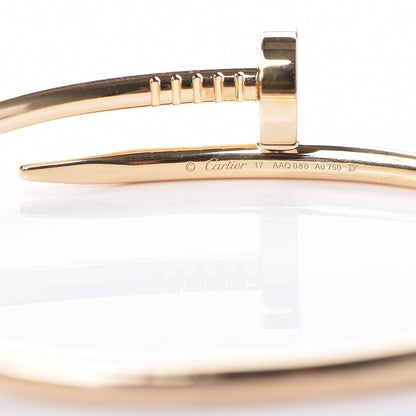 Cartier 18K Yellow Gold Juste Un Clou Bracelet 17 4 of 5