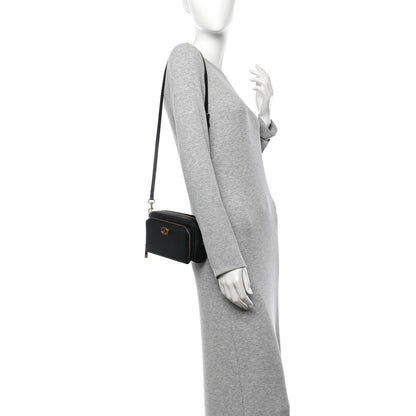Christian Dior Grained Calfskin Caro Double Pouch Black 2 of 10