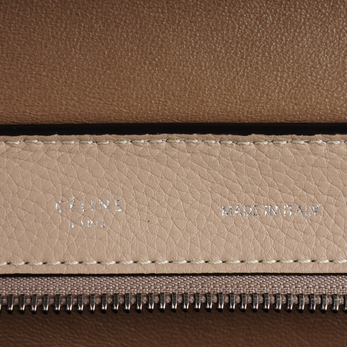 Drummed Calfskin Suede Medium Trapeze Dune