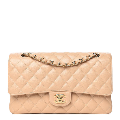 Chanel Caviar Quilted Medium Double Flap Beige Clair 1 of 9