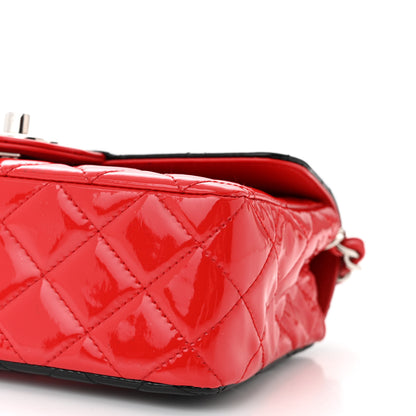 Chanel Patent Calfskin Quilted Bi-Color Mini Rectangular Flap Red Black 10 of 10