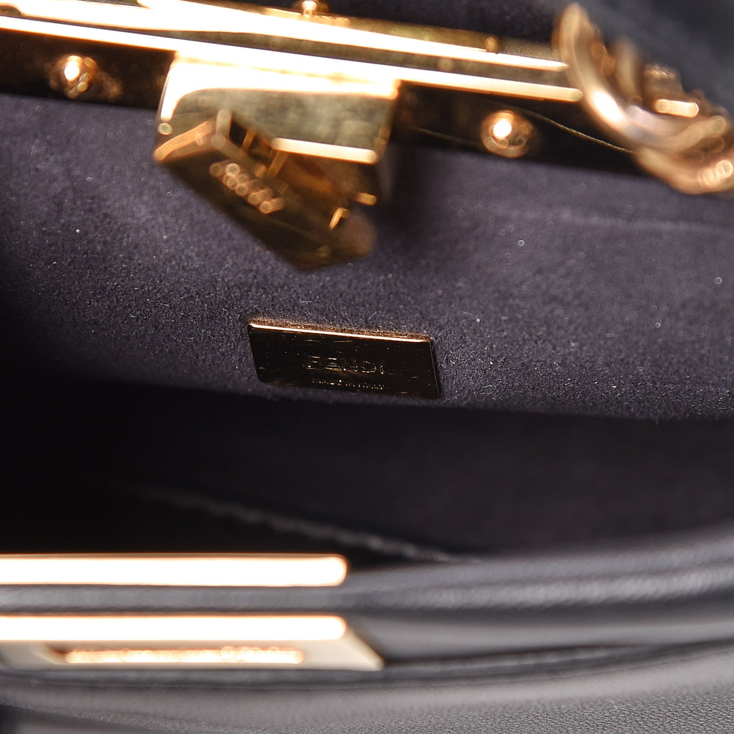 Fendi Nappa Micro Peekaboo Iconic Satchel Black 7 of 10
