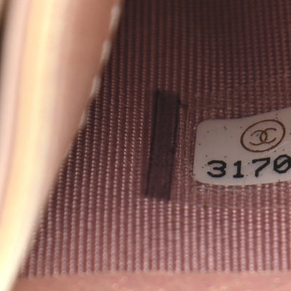 Chanel Iridescent Calfskin Quilted Card Holder Pink 8 of 9