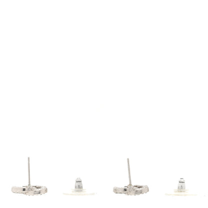 Chanel Crystal CC Earrings Silver 3 of 4