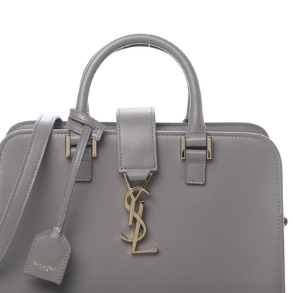 Saint Laurent Calfskin Small Monogram Cabas Fog 10 of 10