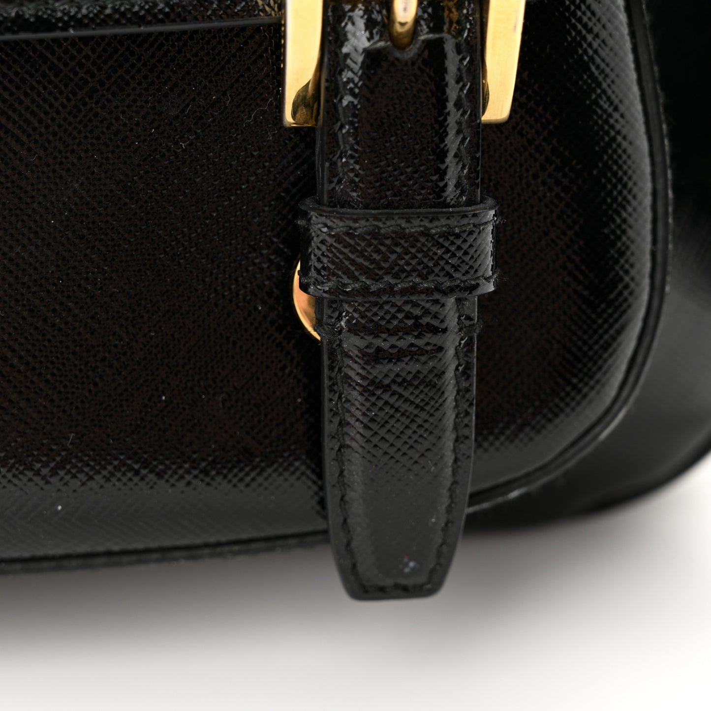 Saffiano Vernice Messenger Bag Black