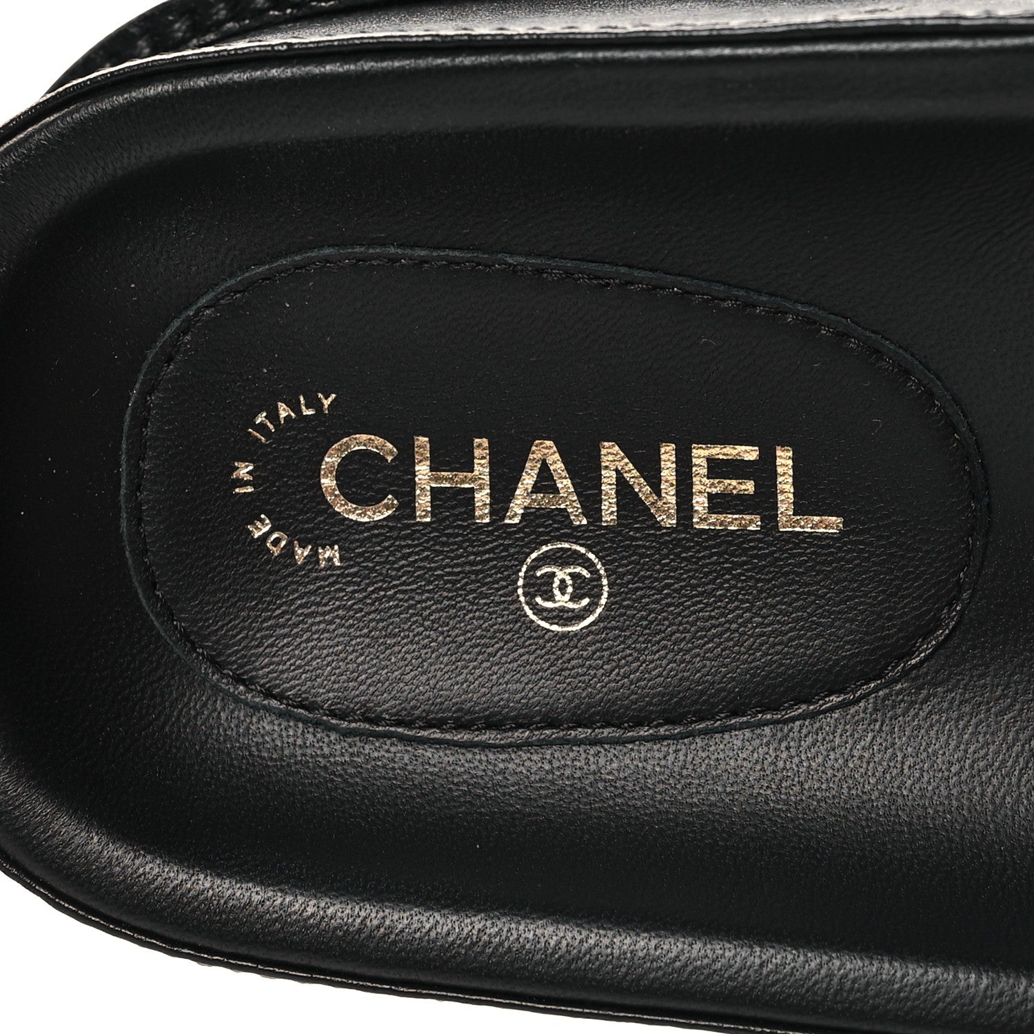 Chanel Lambskin Cha-Nel Mule Sandals 40 Black Multicolor 8 of 10