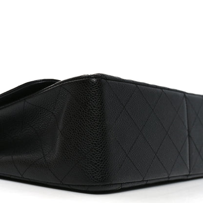 Chanel Caviar Quilted Jumbo Single Flap Black 9 of 10