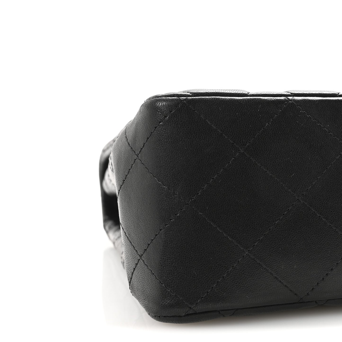 Lambskin Quilted Jumbo Single Flap Black