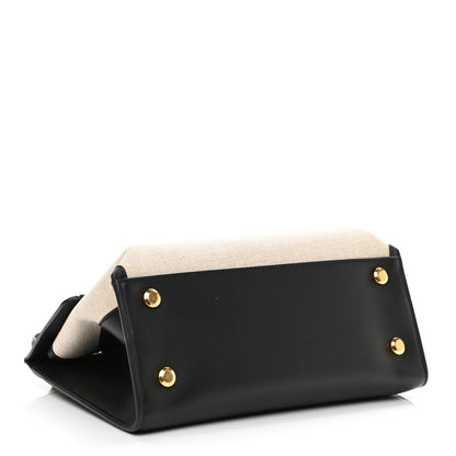 Salvatore Ferragamo Calfskin Trifolio Kuban Beige Black 4 of 9