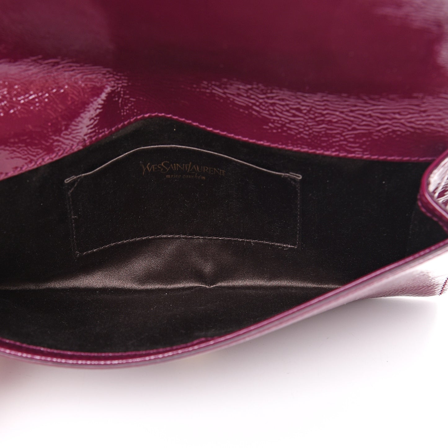 Textured Patent Calfskin Small Belle De Jour Clutch Purple