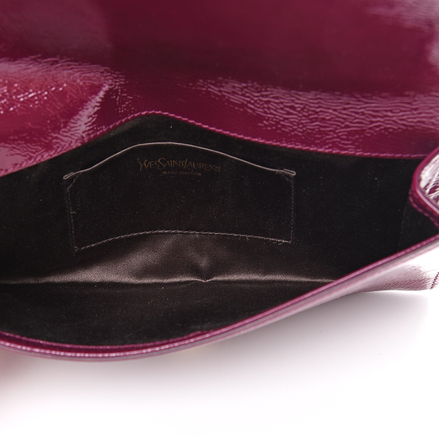 Saint Laurent Textured Patent Calfskin Small Belle De Jour Clutch Purple 4 of 7