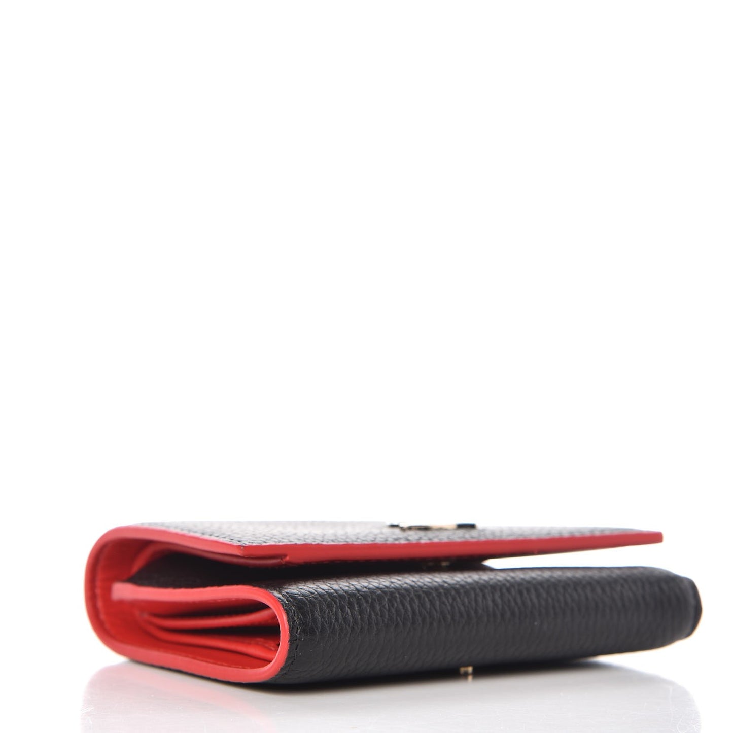 Calfskin Boudoir Mini Trifold Wallet Black