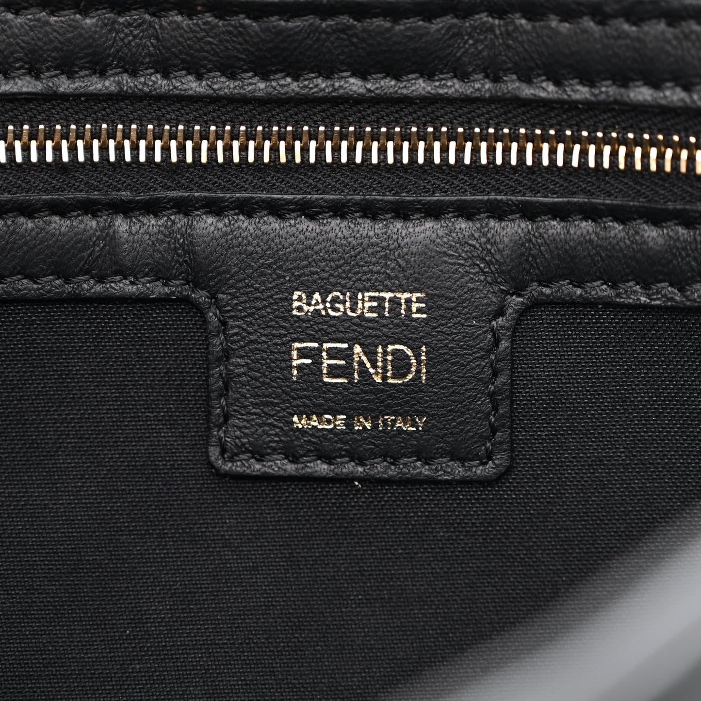 Nappa FF 1974 Embossed Baguette Black