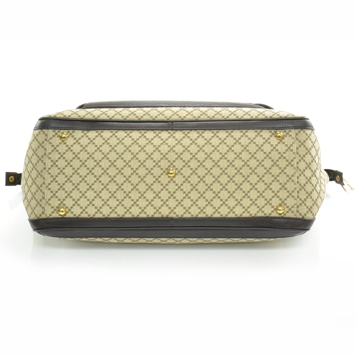 Gucci Diamante Cellarius Calfskin Medium 1973 Top Handle Bag Beige Ebony Cocoa 5 of 10