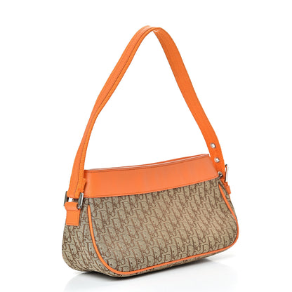 Christian Dior Monogram Shoulder Bag Orange Beige 2 of 11