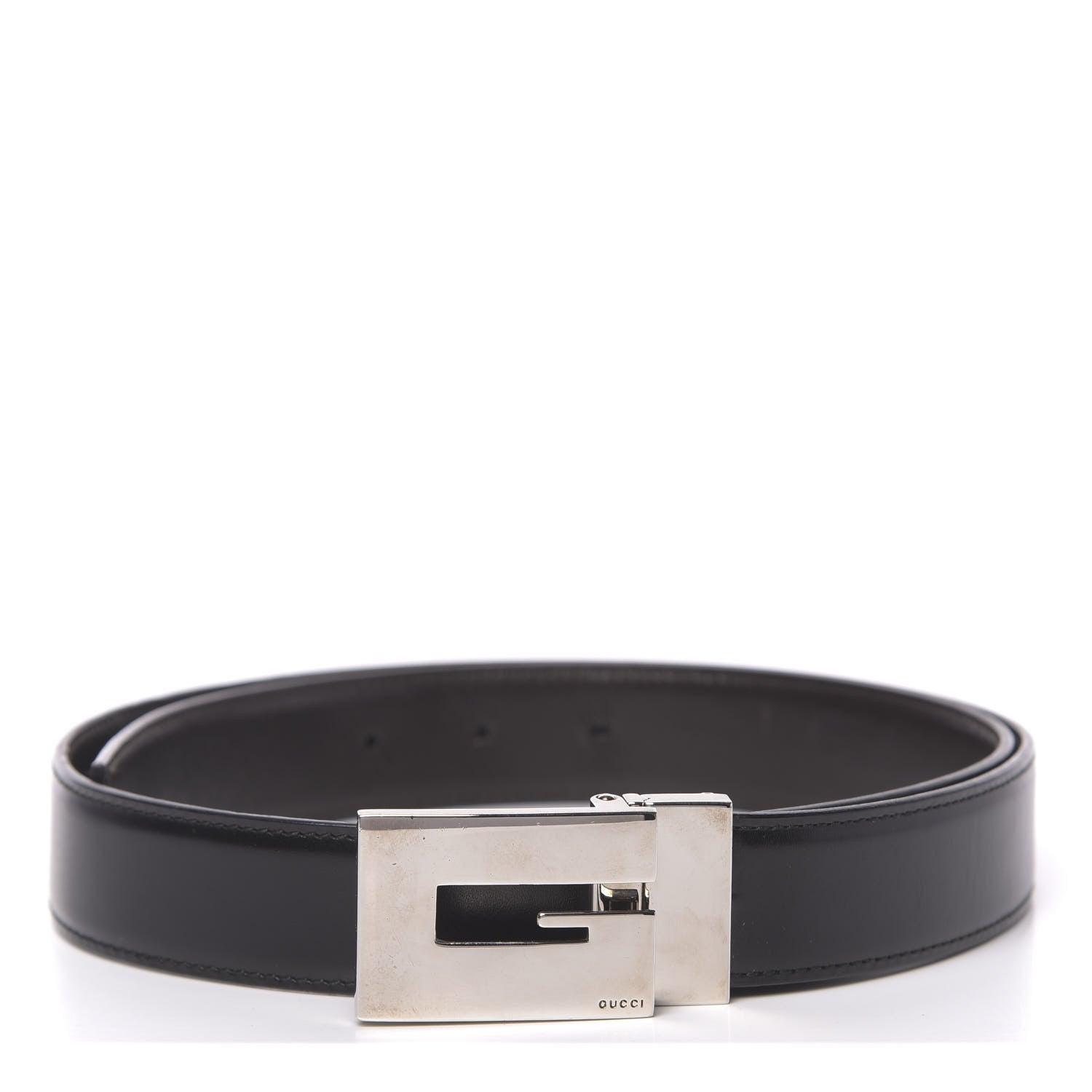 Gucci Calfskin Embossed Reversible Square G Buckle Belt 70 28 Black Brown 1 of 6